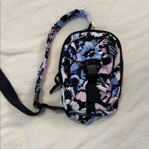 Vera Bradley Floral Crossbody Bag - Black, Blue, Purple (G)